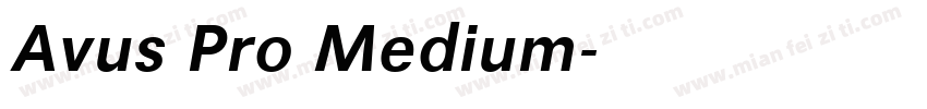 Avus Pro Medium字体转换